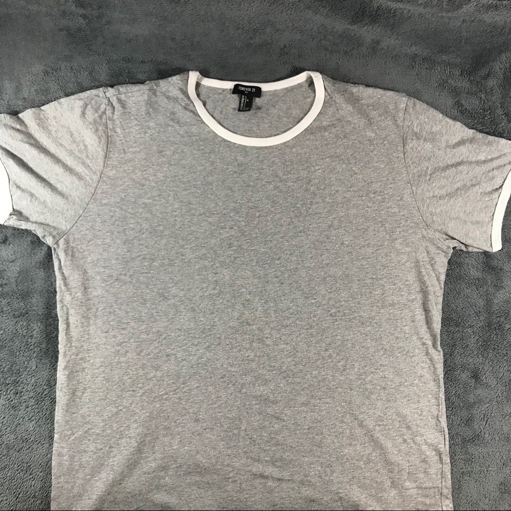 Forever 21 Gray/White Neck and Sleeve area